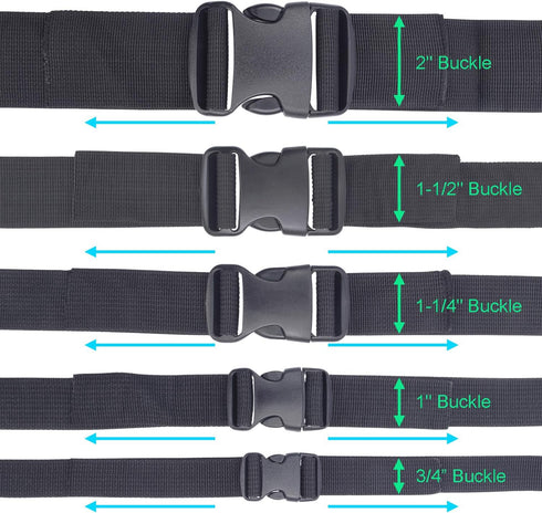 10 Pack Plastic 3/4" Side Release Buckle Dual Adjustable Outdoor Camping Tactical Backpack Belt Strap Webbing Bag Hardware Accessories 3/4" Dual R...
