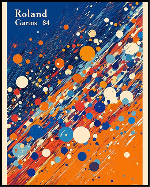 Posterizer 1 pcs-minimalist playful Roland Garros-tennis player art -7-Sports & Hobby Art Gifts for sports fans Living Room Bedroom Decor- unframe...