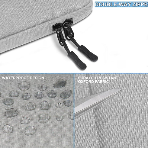 Laptop Sleeve Case 13.3 inch, Shockproof Protective Computer Cover with Accessories Pocket, Laptop Bag Compatible with MacBook Air/Pro 13-13.3 inc...