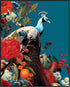 Posterizer 1 pcs-beautiful peacock bird , fruits , flowers collage-Art for Animal Lovers-Landscape & Nature Art-Gift For Animal Lovers- UNFRAMED W...