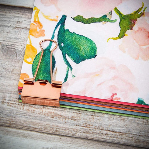 Bright Creations Rose Gold Binder Clips (Medium, 1 in, 50 Pack)...