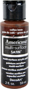 DecoArt Americana Multi-Surface Satin Acrylics Paint, 2-Ounce, Coffee Bean...