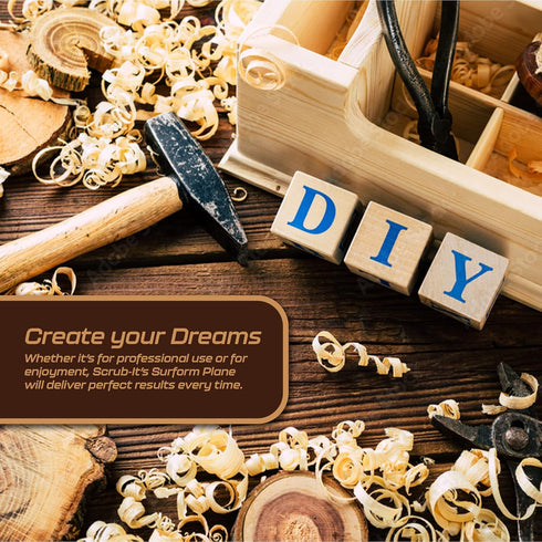 SCRUBIT Smoothing Surform Plane, Wood Shaver Tool - Adjustable Hand Planer for Woodworking and Drywall Rasp -10 x 1.5 in. Jack and Block Plane...