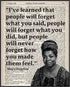 Posterizer 1 pcs-People Will Forget-Maya Angelou-Quotes-Afro-American Art Collection- Living Room Bedroom Decor- unframed wall art...