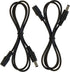 2 Pack of 36 Inch (3 Foot) 22AWG Male to Female 5.5mm X 2.1mm Barrel Plug DC Power Extension Cables...