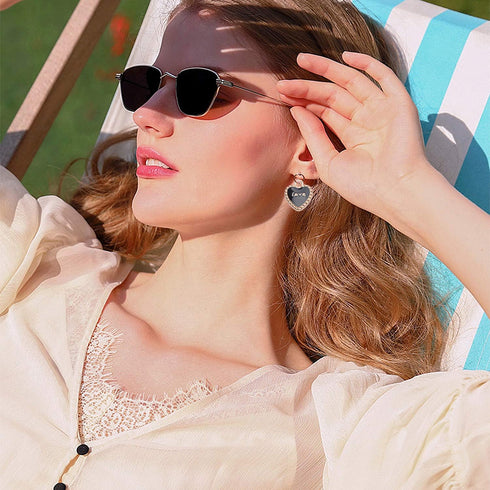 Aylifu Heart Pendant Charms, 40pcs Enamel Love Charms Alloy Heart Shaped Pendants Jewelry Findings Craft Supplies for Necklace Bracelet Keychain M...