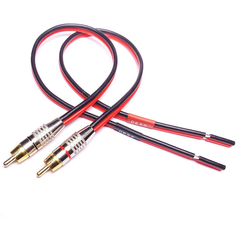CESS-064-2f Speaker Cables to RCA Plugs Adapter, 2-Channel (2 FEET)...