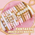 LEOBRO 3908PCS Clay Beads Bracelet Making Kit, Bracelet Beads Bracelet Kit, Clay Bead Gold Beads Letter Beads for Bracelet Friendship Bracelets Je...
