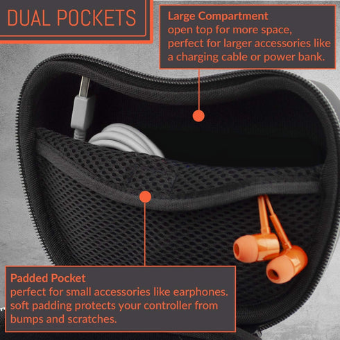 Orzly Case for Google Stadia Controller - Protective Case with Internal Storage Pocket for Charging Cable...