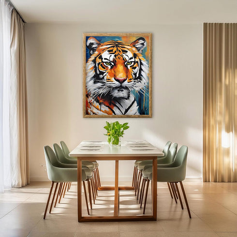 Posterizer 1 pcs- pretty wild tiger resting-Art for Animal Lovers-Abstract & Modern Art-Gift for Art Lovers-Living Room Bedroom Decor- unframed wa...
