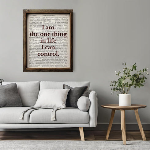 Posterizer 1 pcs-i am the one thing in life i can control-Typography Art-Motivational & Inspirational Art-Decor for Home & Office- UNFRAMED Wall A...