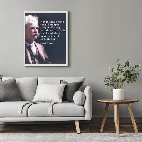 Posterizer 1 pcs-Mark Twain's Funny Quotes-Quotes and Poems-Motivational & Inspirational Art-Gift for Teachers-Decor for Home & Office- UNFRAMED W...