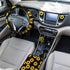 16 Pieces Sunflower Car Accessories Set Steering Wheel Cover Armrest Pad Gear Knob Cover Handbrake Cover Seat Belt Cover Cup Holder Vent Decoratio...