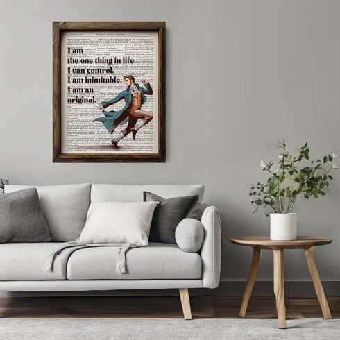 Posterizer 1 pcs-Hamilton musical quotes-I am inimitable-Quotes and Poems-Motivational & Inspirational Art-Gift for Music Fans-Gift for Art Lovers...