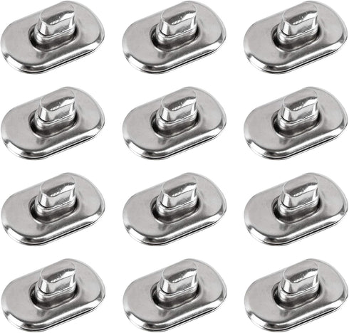 AUEAR, 12 Pack Silver Turn Lock Clasp Hardware Purse Closure latches Handbag Twist Fasteners for DIY Bag Craft Project...