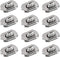 AUEAR, 12 Pack Silver Turn Lock Clasp Hardware Purse Closure latches Handbag Twist Fasteners for DIY Bag Craft Project...