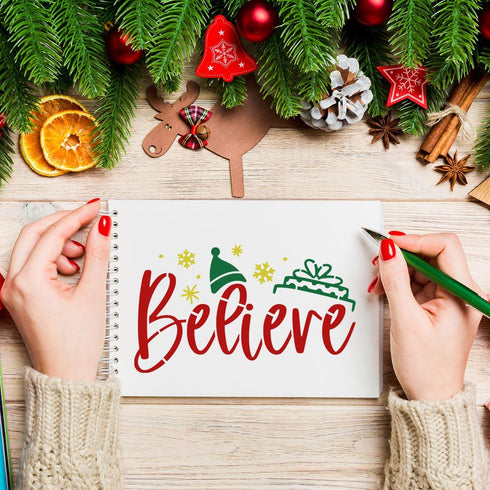 Christmas Stencils for Painting on Wood 6” Christmas Stencil Xmas Holiday Stencil Cardinal/Pet/Nativity Templates(Mix Stencil 20p/6in)...