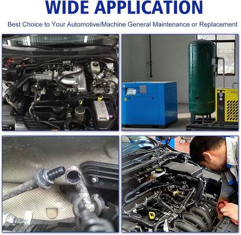 Vacuum Connector Assortment Heat Resistance 240??460??Automotive Vacuum Tubing Connector Vacuum Tee Connector Assortment Kit Nylon 113 Pieces BUSY...