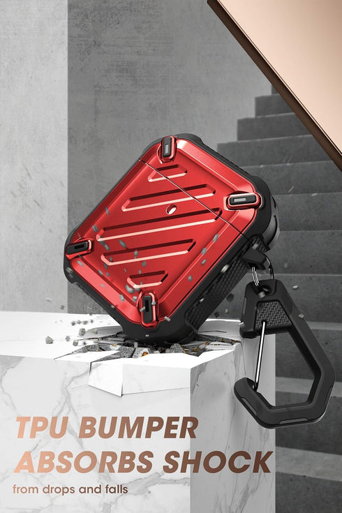 SUPCASE Unicorn Beetle Pro Series Case Designed for Airpods 1 & 2, Full-Body Rugged Protective Case with Carabiner for Apple Airpods 1st & 2nd (Re...