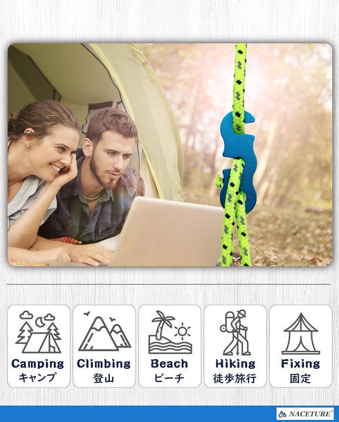 Rope Tensioner (10 Pack) Aluminum Alloy Camping Tent Guyline Cord Adjuster Camping of Gear for Camping, Hiking, Backpacking Ultralight Tent Stakes...