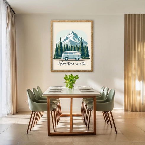 Posterizer 1 pcs-Adventure Awaits-Nature Travel Poster-Adventure Wall Art-Landscape & Nature Art- Gift for Nature and Beach Lovers-Living Room Bed...