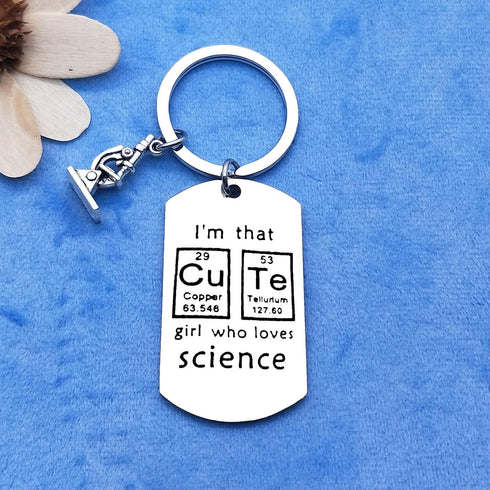 Dabihu Scientist Gift for Women Chemist Keychain Science Lovers Gift for Girls Inspirational Graduation Christmas Birthday Gift for Chemistry Phys...