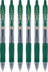 Pilot G2 Premium Refillable & Retractable Rolling Ball Gel Pens, 0.7mm Fine Point, Hunter Green, 6-Pack...