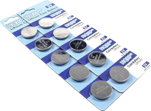 HQRP 10-Pack CR2032 3-Volt Lithium Cell Battery CR2O32 CR2032L...