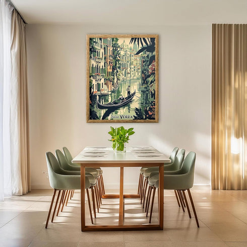 Posterizer 1 pcs-travel poster-Venice (Venezia) iconic canals 3-Adventure Wall Art Gift for Men Women Entrepreneur Teens Decor for Beach House- u...