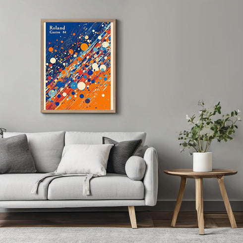 Posterizer 1 pcs-minimalist playful Roland Garros-tennis player art -7-Sports & Hobby Art Gifts for sports fans Living Room Bedroom Decor- unframe...