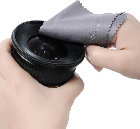 Wisdompro 8-Pack 6x7 Inches Microfiber Cleaning Cloth for Camera Lens, Glasses, Phone, iPhone, iPad, Tablet, Laptop, LCD TV, Computer Screen, Moni...