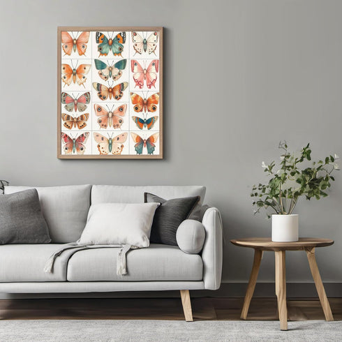 Posterizer 1 pcs-cute paste butterflies-clean aesthetic girly art-Art for Animal Lovers-Collectibles & Fine Art-Decor for Home & Office- unframed ...