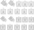 Miraclekoo 40 Pcs Square Bezel Pendant Trays with Glass Cabochon 25 mm Blanks Bezel Cabochon Set for Photo Pendant Craft Jewelry Making...