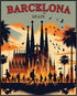 Posterizer 1 pcs-Barcelona Spain Railway Travel Poster-Adventure Wall Art-GIft for Men Women Teens-Decor for Home & Office- unframed wall art...
