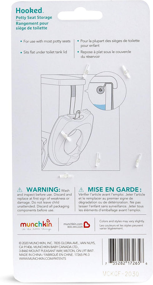 Munchkin® Hooked™ Potty Ring Storage Hook, Grey...