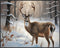 Posterizer 1 pcs-majestic deer in snowy winter scene-oil painting style-1-Art for Animal Lovers-Landscape & Nature Art-Decor for Home & Office- un...