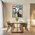 Posterizer 1 pcs- blue oil painting style background and a cute goat-Art for Animal Lovers-Abstract & Modern Art- Decor for Home & Office- unframe...