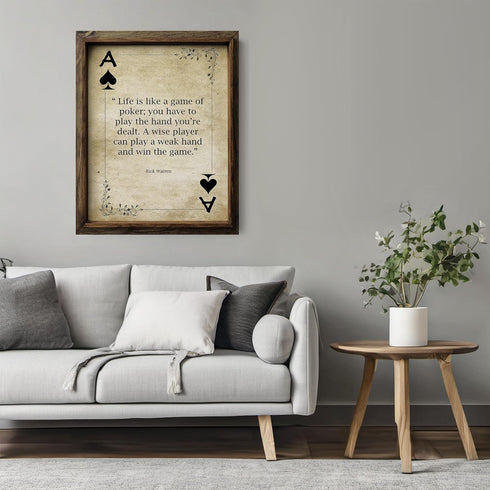 Posterizer 1 pcs-Life is Like a Game of Poker-Rick Warren-Quotes and Poems-Motivational & Inspirational Art-Living Room Bedroom Decor- UNFRAMED Wa...