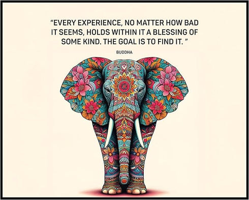 Posterizer 1 pcs-Every Experience Is A Blessing- Buddha-Quotes and Poems-Motivational & Inspirational Art-Gift For Buddhism Meditation philosophy ...