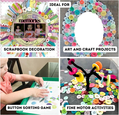 White Button 4 Hole Button 30L Imitation Pearl Buttons Plastic Button Sewing Buttons 0.75in Heavy Duty Buttons Pack of 12...