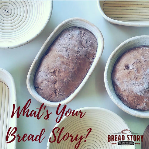 (10x6 inch) Oval Proofing Basket Set by Bread Story Oval Brotform Handmade Unbleached Natural Cane Bread Baking Kit with Cloth Liner Bread Baking ...