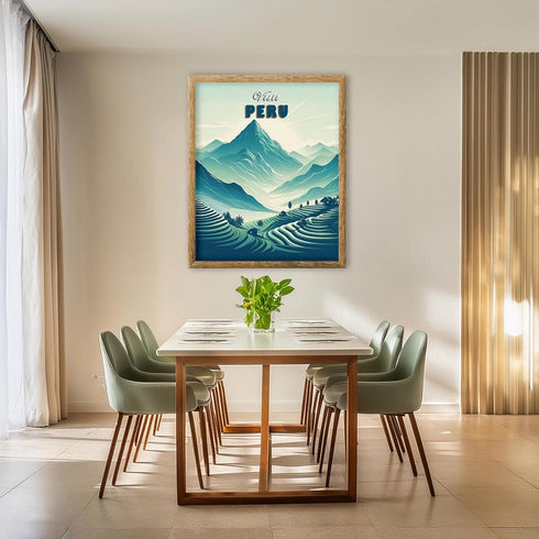 Posterizer 1 pcs-travel poster-Visit Peru-Adventure Wall Art Gift for Men Women Entrepreneur Teens Decor for Home & Office- unframed wall art...