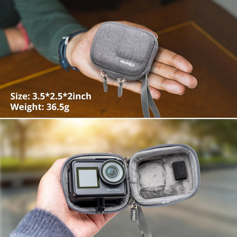 AKASO Protective mini Carrying Case for GoPro Hero12/11/10/ 9 EK7000/Brave 4/Brave 7 LE/Brave 7/DJI/Apexcam Action Camera...
