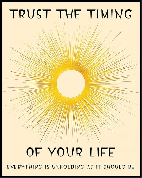 Posterizer 1 pcs-positive spiritual message-trust the timing-Quotes and Poems Gift For Buddhism Meditation philosophy Fans- unframed wall art...