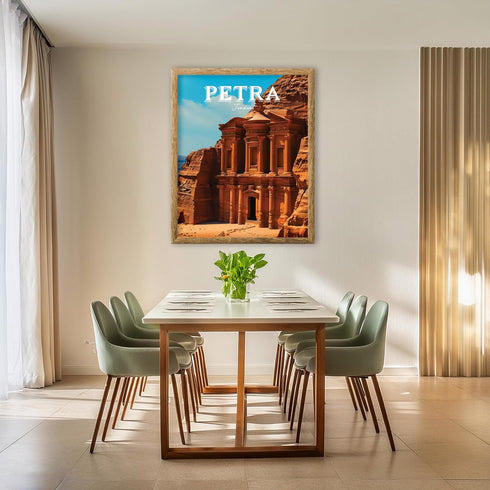 Posterizer 1 pcs-Petra Jordan Travel Poster-Adventure Wall Art-GIft for Men Women Teens-Decor for Home & Office- unframed wall art...