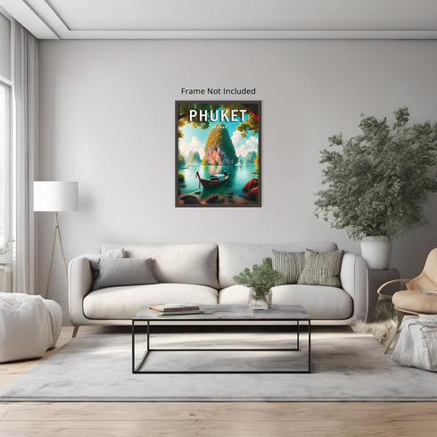 Posterizer 1 pcs-Phuket Thailand Nature Asia Travel Print-Adventure Wall Art-GIft for Men Women Teens-Decor for Home & Office- unframed wall art...