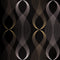 17.7" x 117" Peel and Stick Stripe Wallpaper Modern Black Contact Paper Black and Gold Removable Wave Wallpaper Self Adhesive Film for Cabinets Ki...