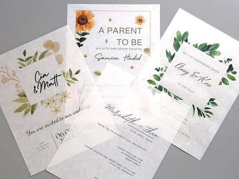 Set of 2 - Japanese Traditional Ogawa Washi Paper for Digital Printing - Letter Size (8.5 x 11 in) - Plain Translucent - 30 Sheets - Made in Ogawa...