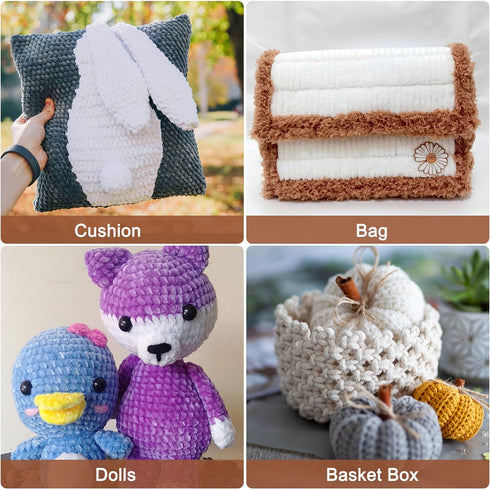 1 Skein Velvet Yarn Chenille Yarn 100g/3.5oz 87 Yards Total Length 6# Super Bulky Polyester Soft Blanket Yarn for Knitting Bag Scarf, Olive Green....