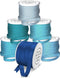 New 7mm Size ThreadNanny 6 Spools of 100% Pure Silk Ribbons - Blue Tones - 60 Meters x 7mm...